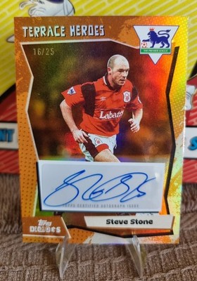 Topps Premier League Decades 1990s Steve Stone Auto Nottingham Forest /25