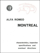 Year 1970 Alfa Romeo Montreal Book Shop Detailed Specs Workshop