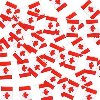 MARFOREVER 52.5 Ft Canada String Flag Banner, 50 Pcs Canada Day Pennant Banne...