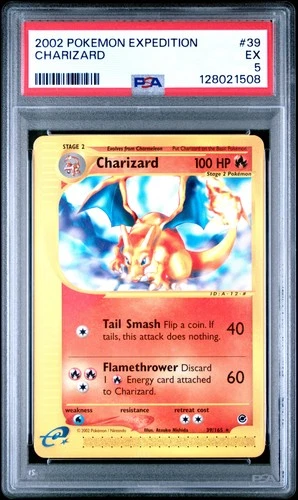 2002 POKEMON EXPEDITION #39 CHARIZARD PSA 5