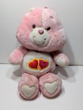   VINTAGE  1983 Care Bears Love-A-Lot Pink Hearts Bear Teddy Plush Kenner 12"