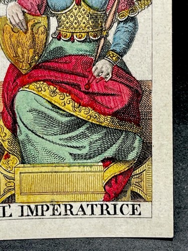 c1835 High Grade The Empress Tarot Playing Card Tarocchi Gumppenberg Milan Italy - Picture 9 of 21