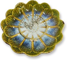 Ceramic Ring Dish Jewelry Holder 4.3" x x 0.8", Bright Green