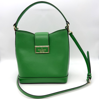 Kate Spade New York Emerald Green Reegan Bucket Bag Adjustable