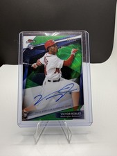 2018 Topps Finest - Finest Firsts Autographs Victor Robles #FFA-VR Green Wave...