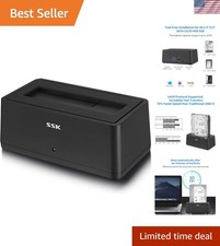 USB 3.0 to SATA Hard Drive Docking Station Adapter for 2.5/3.5" HDD SSD SAT...