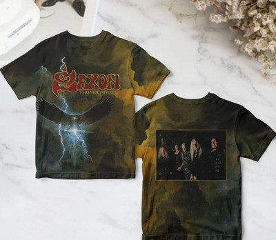 Thunderbolt Album Saxon Band 3D AOP T-Shirt Unisex all Size WA577