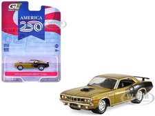 1971 Plymouth Hemi Cuda Gold America 250 164 Diecast By Greenlight 28180 D