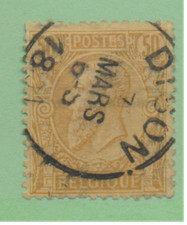 Belgium Stamp Scott #58, Used, Dijon 1891 Postmark