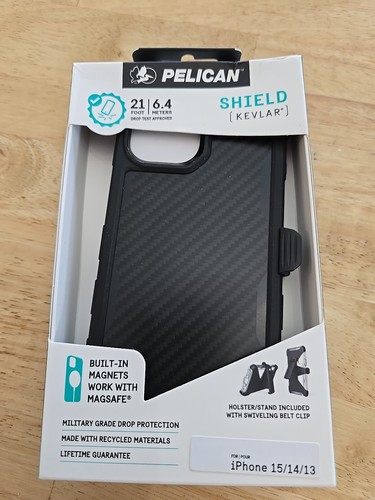 Custodia Pelican Shield In Kevlar Con Fondina Per IPhone 13 Pro (6.1) - Nero - Resistente E Robusta - Foto 3