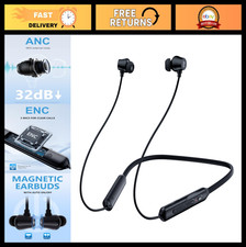 Active Noise Cancelling Wireless Neckband Headphones, 60H Playtime, 3 AI Mics, B