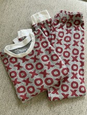 Burt's Bees PJ Set Organic Cotton Pajamas X O Size 8