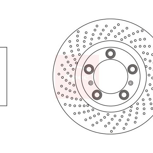 For PORSCHE 718 BOXSTER 982 2016 on BRAKE DISC (FRONT) (SINGLE) DSK3210