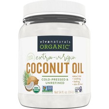 Organic Coconut Oil, 54 Fl Oz   Unrefined, Cold-Pressed Extra Virgin Coconut Oil