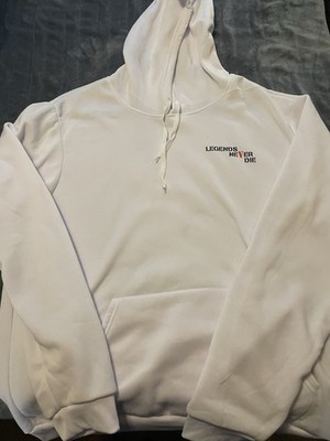 Vlone Hoodie Size Large, White , Unisex Legends Never Die