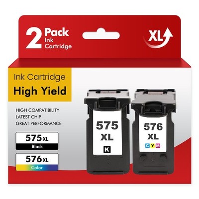 1-2 Patronen für Canon PG-575 576 XL Pixma TS3750i TS3751i 3551i TR4755i TR4751i