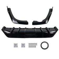 Gloss Black Rear Bumper Diffuser Lip Abs 3pcs Kit For 2021-2024 Kia K5 Gt-line