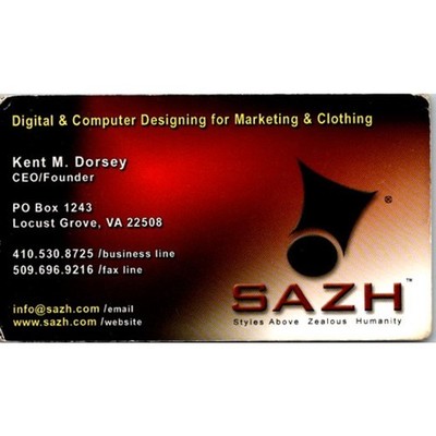 SAZH Digital & Computer Designing Kent M Dorsey Locust Grove VA  Card STB7-BC17