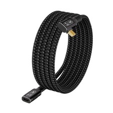 6.6ft/2m 80Gbps USB4 Extension Cable with 90-Degree Right Angle ,Thunderbolt ...