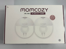 Momcozy M5 Double Electric Wearable Breast Pump White w/ Case Used
