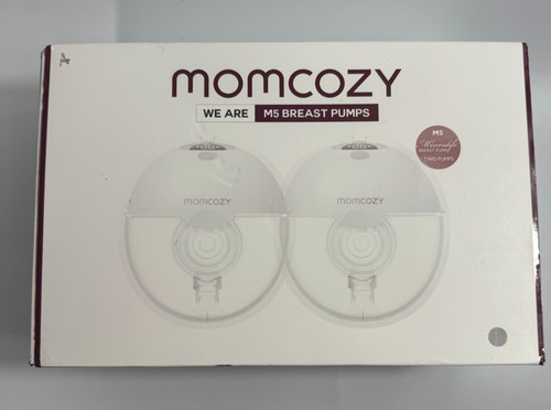 Momcozy M5 Double Electric Wearable Breast Pump  White w/ Case Used