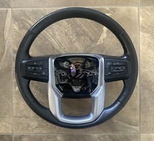 Oem Gmc Sierra Heated Black Leather Steering Wheel With Controls 84646058