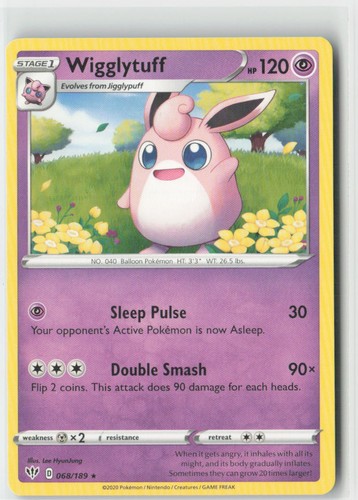 Wigglytuff 068/189 Rare Darkness Ablaze Pokemon Near Mint