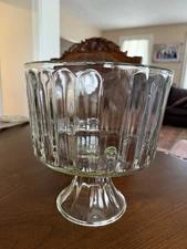 The Toscany Collection Clear Glass 8.5” Trifle Compote Pedestal Bowl