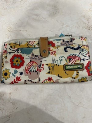 Lily Bloom Love Cats Travel Organizer Wallet Knitting