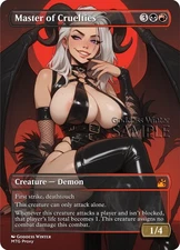 MTG - Master of Cruelties - Fanart Borderless Style - EDH / Playtest