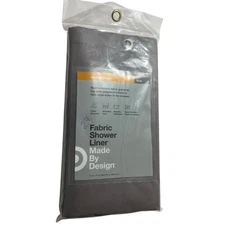 MADE BY DESIGN FABRIC SHOWER LINER MEDIUM WEIGHT GRAY 