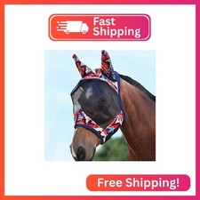 Harrison Howard LumiVista Horse Fly Mask Standard with Ears UV Protection for Ho