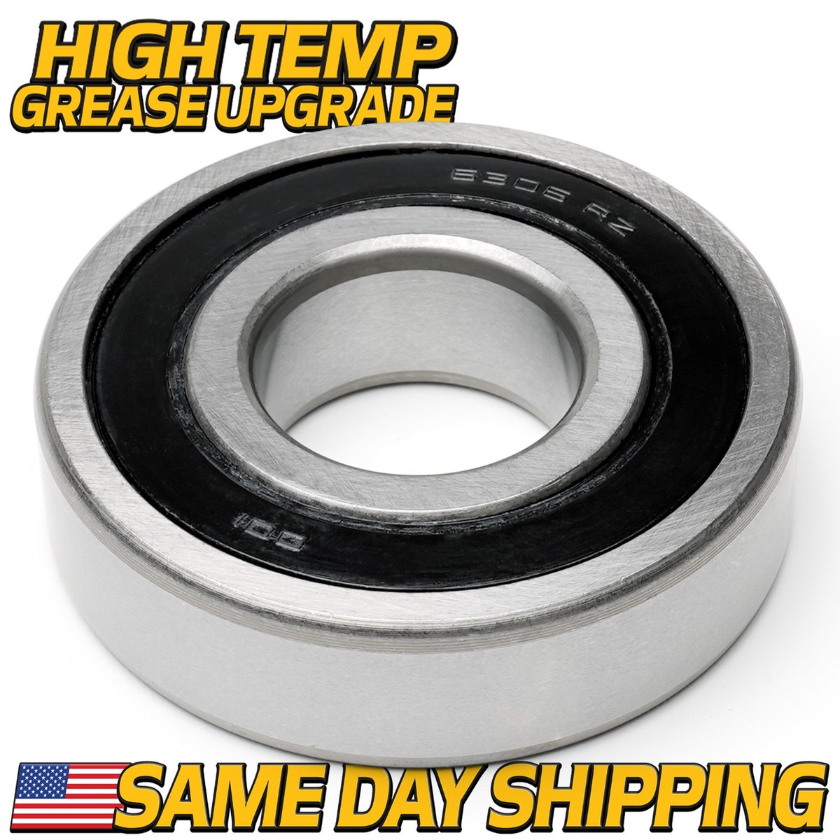 6306-2RZ High-Speed Deep Groove Bearing 30x72x19mm Double Rubber