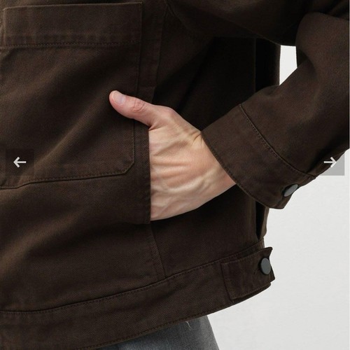 【LEMAIRE】BOXY TRUCKER JACKET Brown Size 50 OW1047LD1001 - Imagen 8 de 16