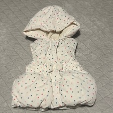 Gymboree white star puffer vest with bow for toddler girl 4T-5T