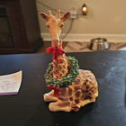 NanCo Christmas Animals Giraffe Figurine Resin Painted A15040 Tom Rubel 1989 — photo 1