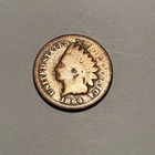 1864 no L-Indian Head Cent Penny-Bronze-Good Circulated Condition- Value Priced