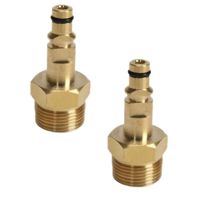 #ad 2 Pcs Gold M22 Adapter High Pressure Washer Hose Adapter Converter Fitting $13.08