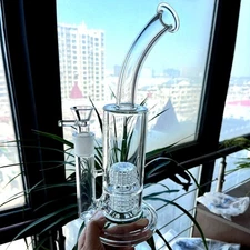 Double Matrix Perc Bongs Thick Water Pipe Smoking Rigs Glass Hookah Bubbler 18mm