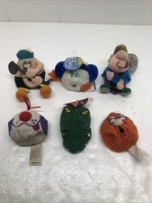 Vintage Silly Slammers Plush Lot Of 6- Some NWT- 3 Working, 3 Not Working