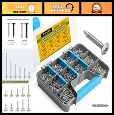 465PCS Self Tapping Screws Assortment Kit - Stainless Steel Sheet Metal Screws 