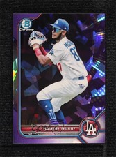 2022 Bowman Chrome Draft Sapphire Edition Purple 7/10 Samuel Munoz #BDC-63 0o48
