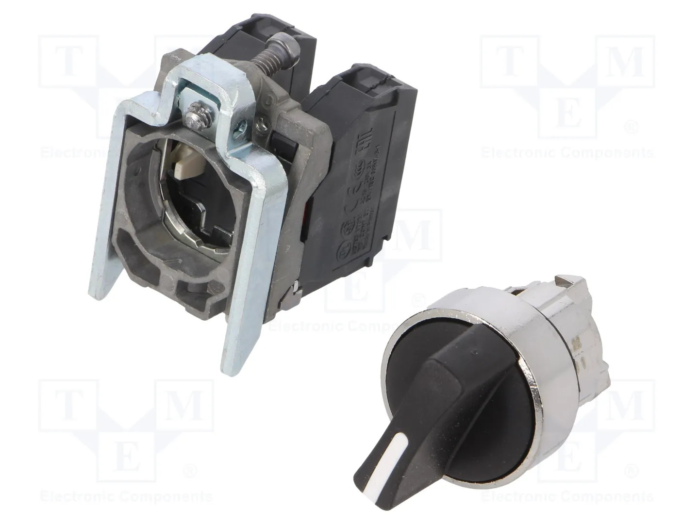 Schneider Electric Noir Bouton De Commande Harmony Xb4 - Tournant - 1F + 1O - Ø22 - Image 3