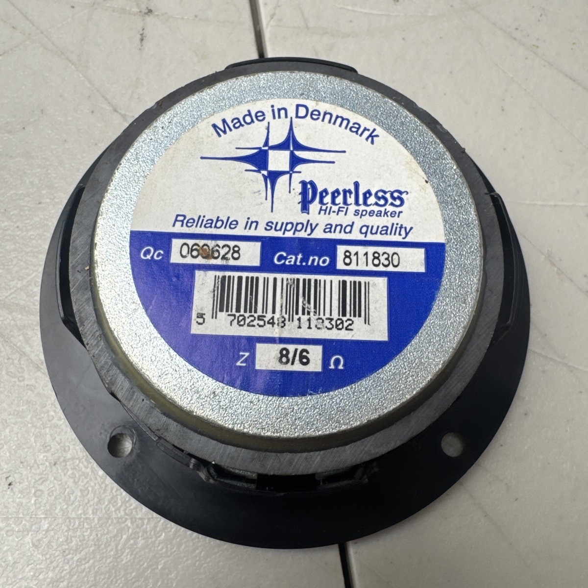 PEERLESS TWEETER SPEAKER Cat. No. 811830 8 Ω UPC:5702548118302 New