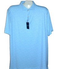 Peter Millar Crown Crafted Men's Blue Floral T-Shirt Polo Size XL