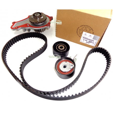 Kit distribution avec pompe à eau PSA 1609525680 d'origine pour Peugeot 206 1.6 HDi