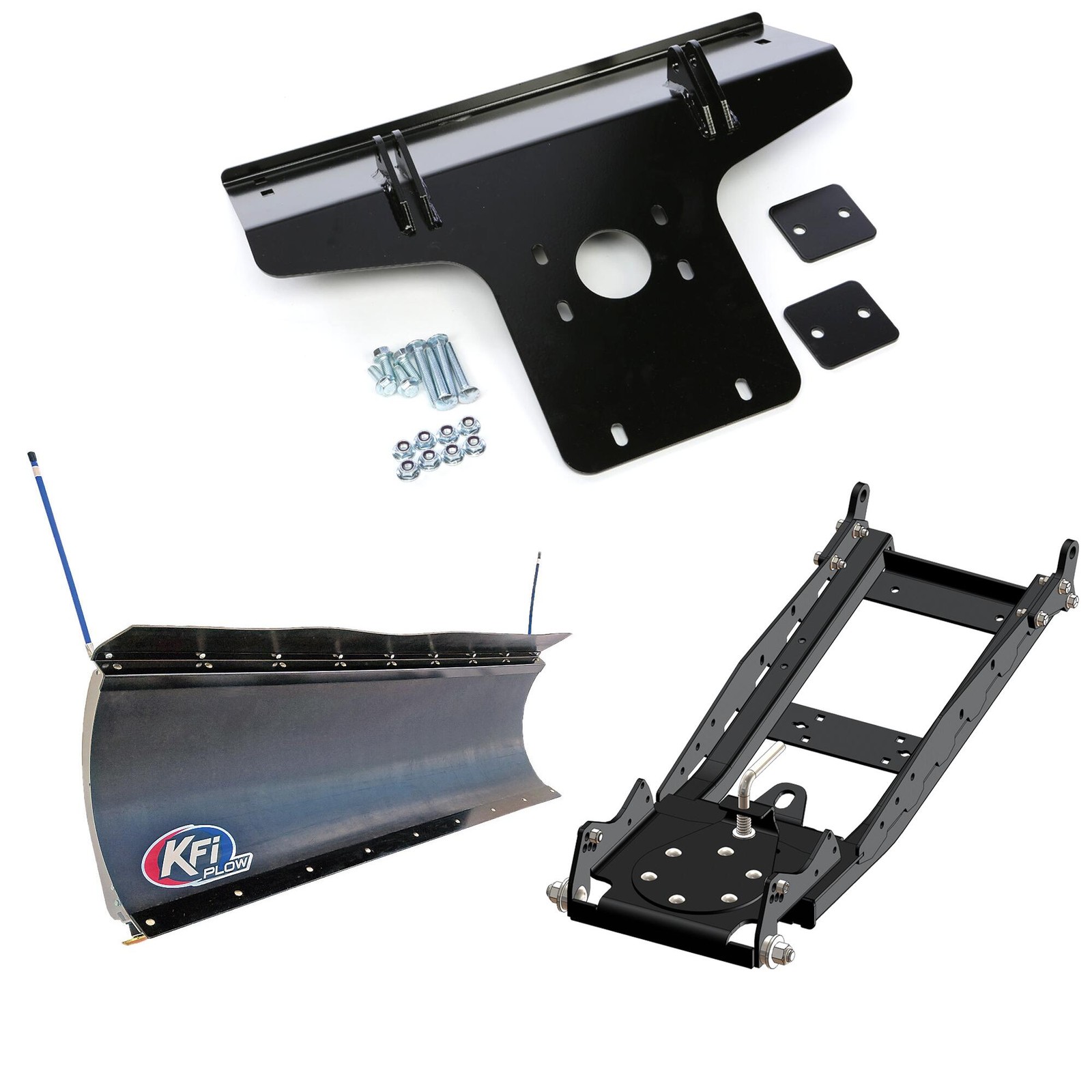 KFI Products Snow Plow Kit For Kawasaki Ridge 2024-2025 With 72" Pro-Poly Blade