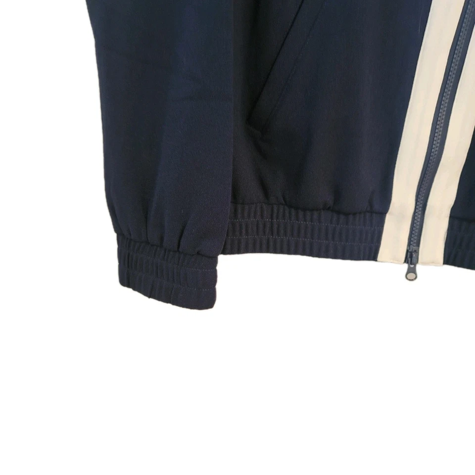 BELYN KEY Golf Jacket L Balmoral Bomber Ink Navy Blue White Preppy Gym Old Money - Image 3 of 4