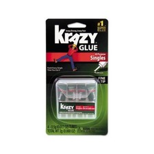 Krazy Glue Instant All Purpose Singles Fine Tip 4 Single Use Tubes 0.17 Ounce