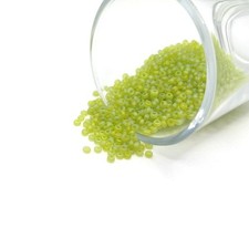Light Green Frosted 12/0 Glass Seed Beads - US Seller